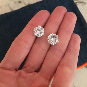 Large CZ stud earrings